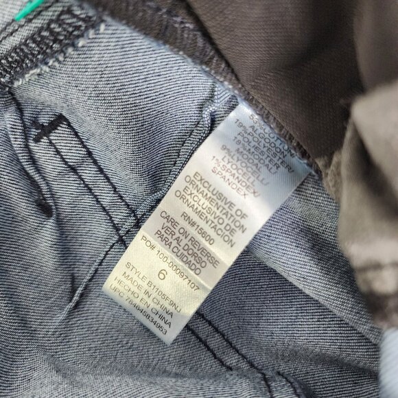 Democracy Jeans Womens Dark Wash Distressed Skinny Denim Blue‎ Ripped Size 6 - Picture 8 of 9